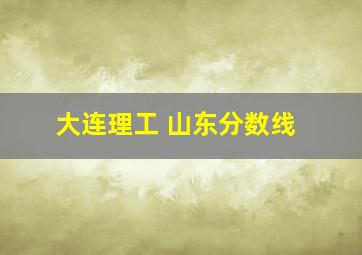 大连理工 山东分数线